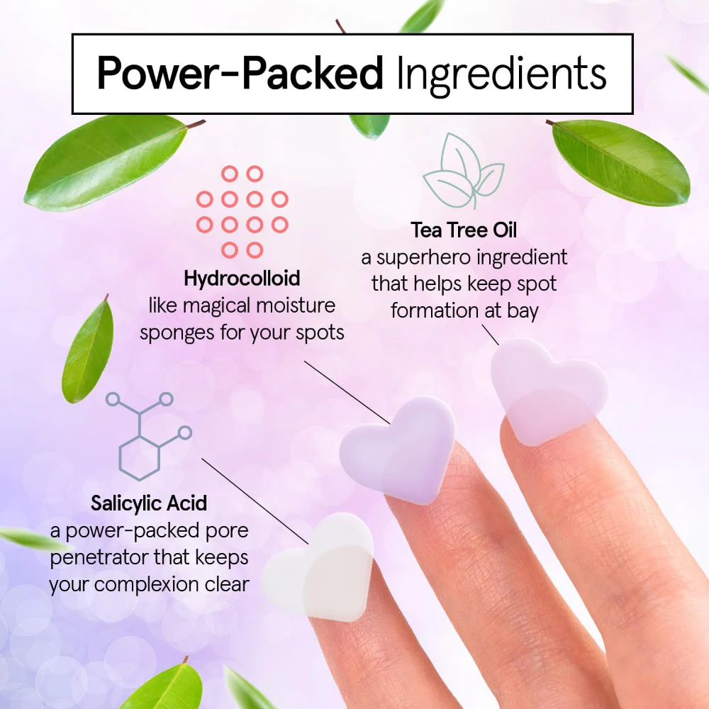 Grace & Stella Hydrocolloid Pimple Patches Heart x72 - Image 4
