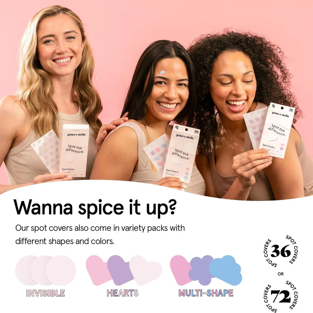 Grace & Stella Hydrocolloid Pimple Patches Multishape x72 - Image 9