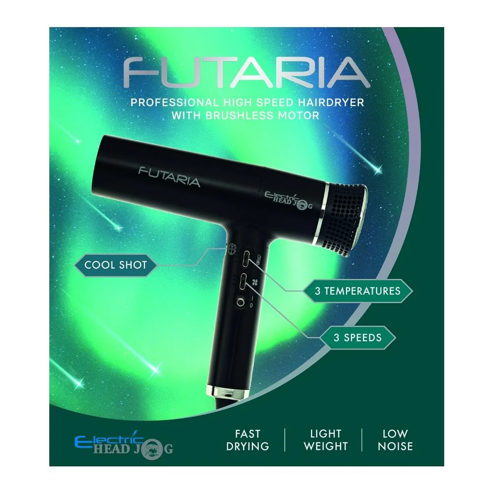 Hair Tools Electric Head Jog Futaria Hair Dryer Black - Image 6