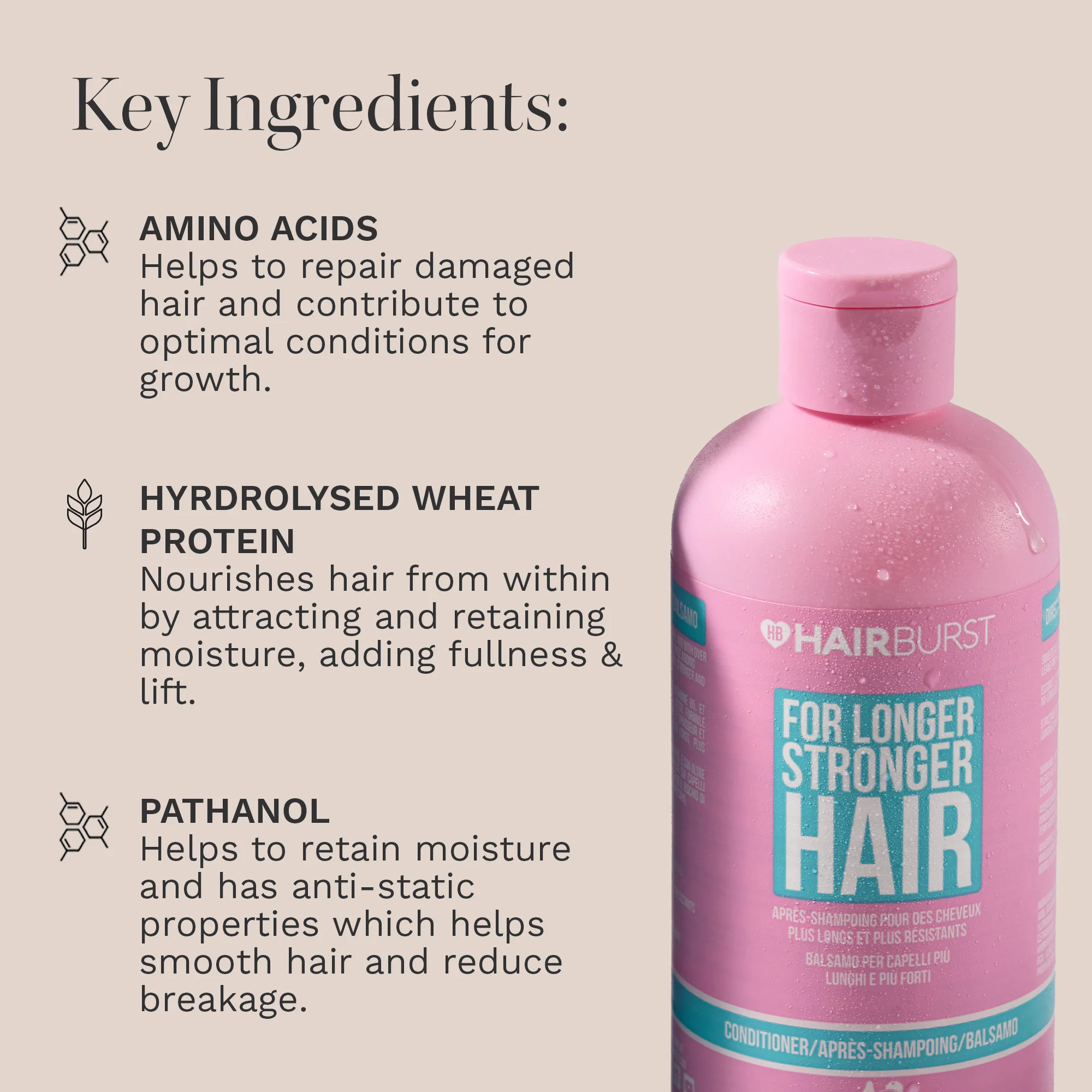 Hairburst Conditioner for Longer Stronger Hair 350ml - Image 4