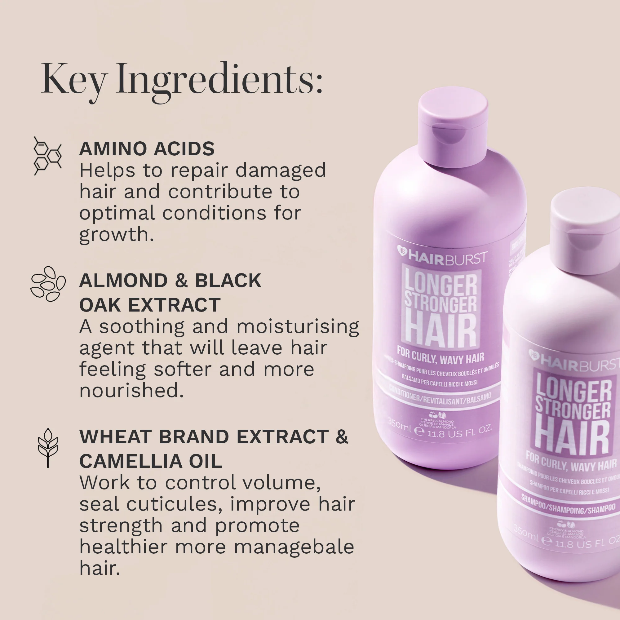 Hairburst Curly & Wavy Hair Shampoo & Conditioner Twin 2 x 350ml - Image 6