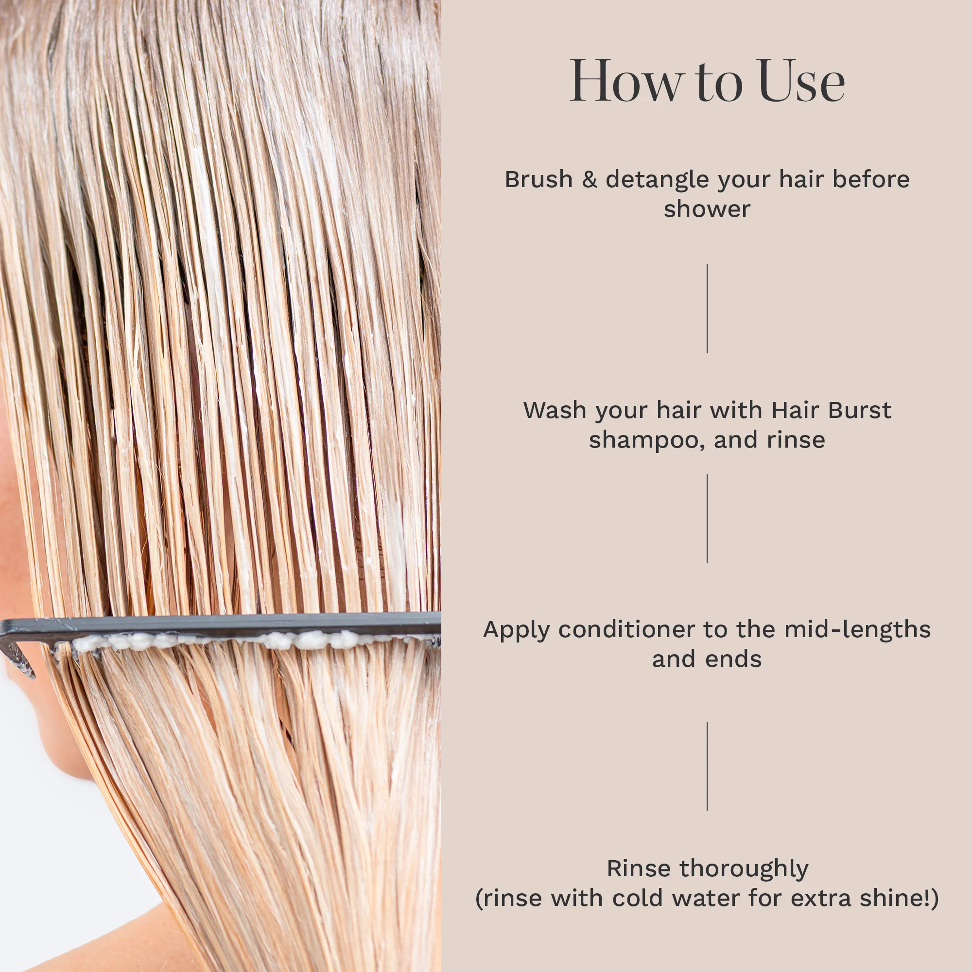 Hairburst Dry & Damaged Hair Conditioner 350ml - Image 6