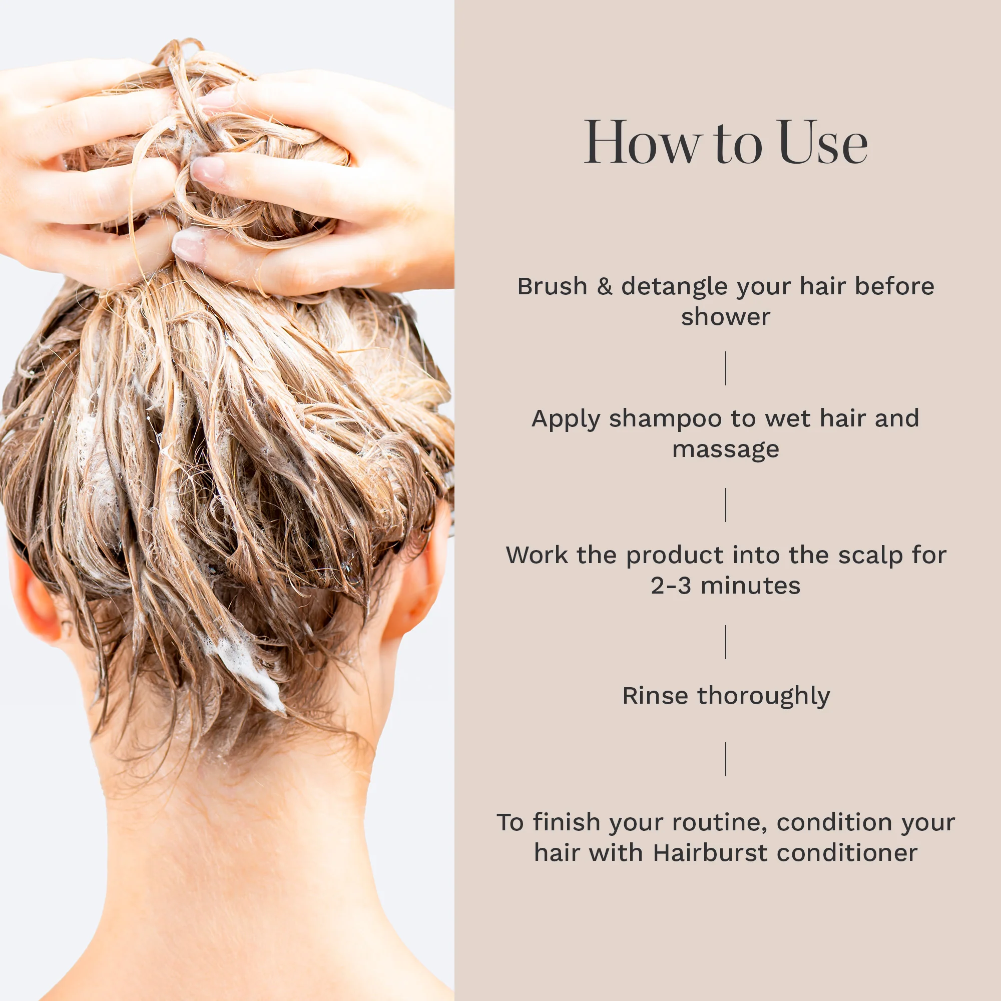 Hairburst Dry & Damaged Hair Shampoo 350ml - Image 6