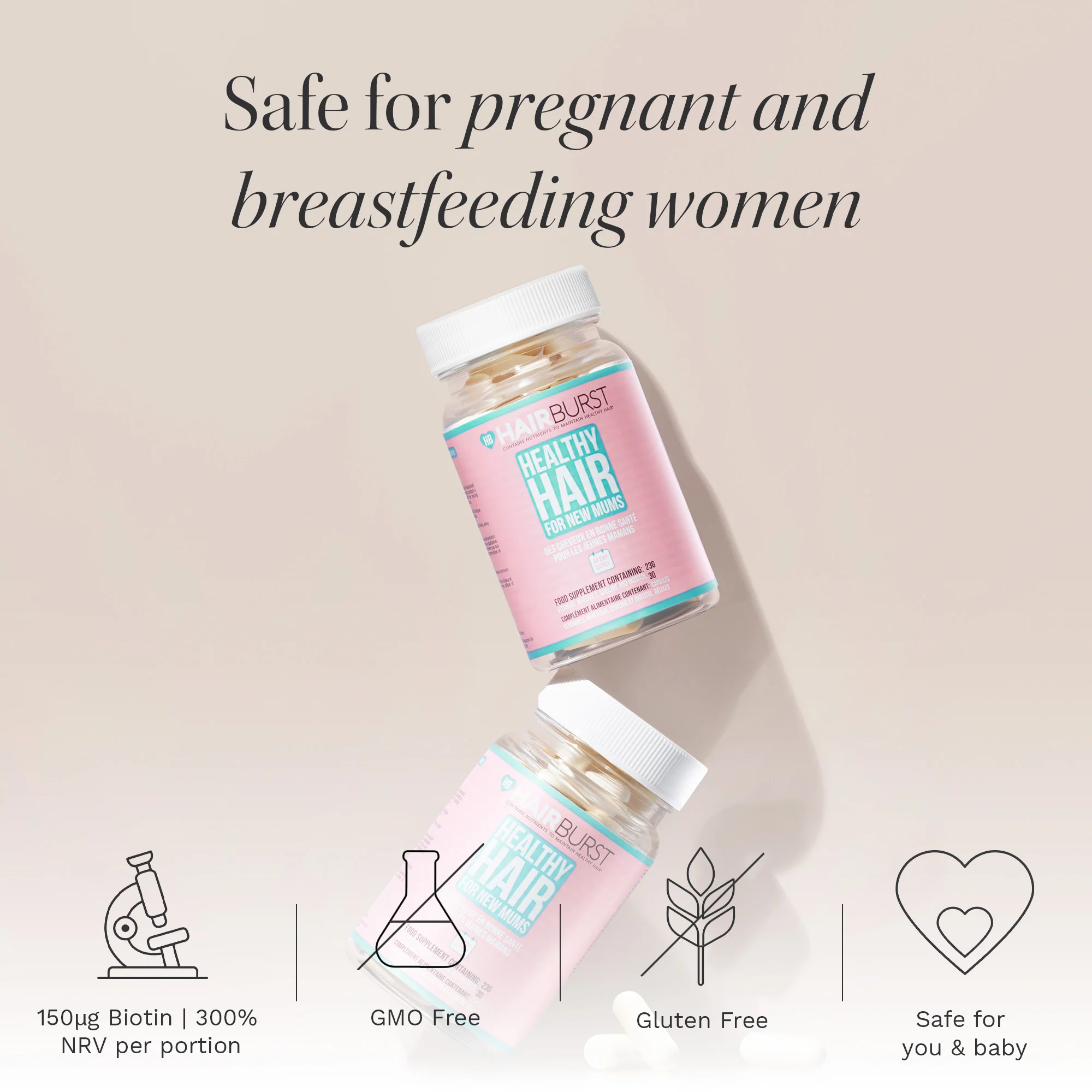 Hairburst New Mum Hair Vitamin Capsules x30 - Image 2