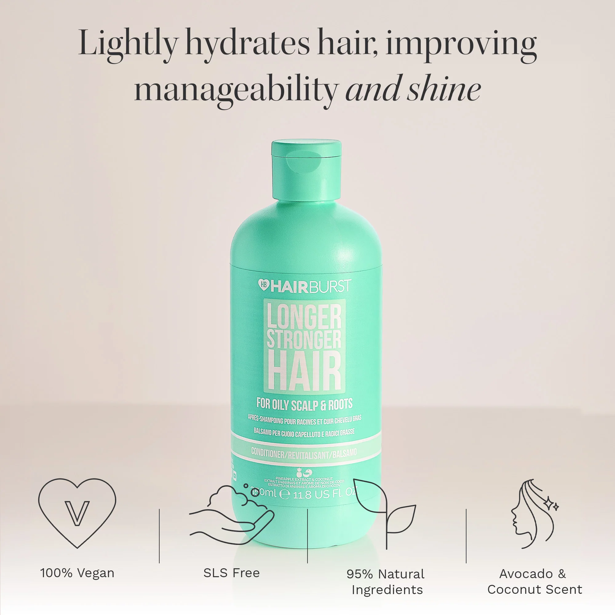 Hairburst Oily Scalp & Root Conditioner 350ml - Image 2