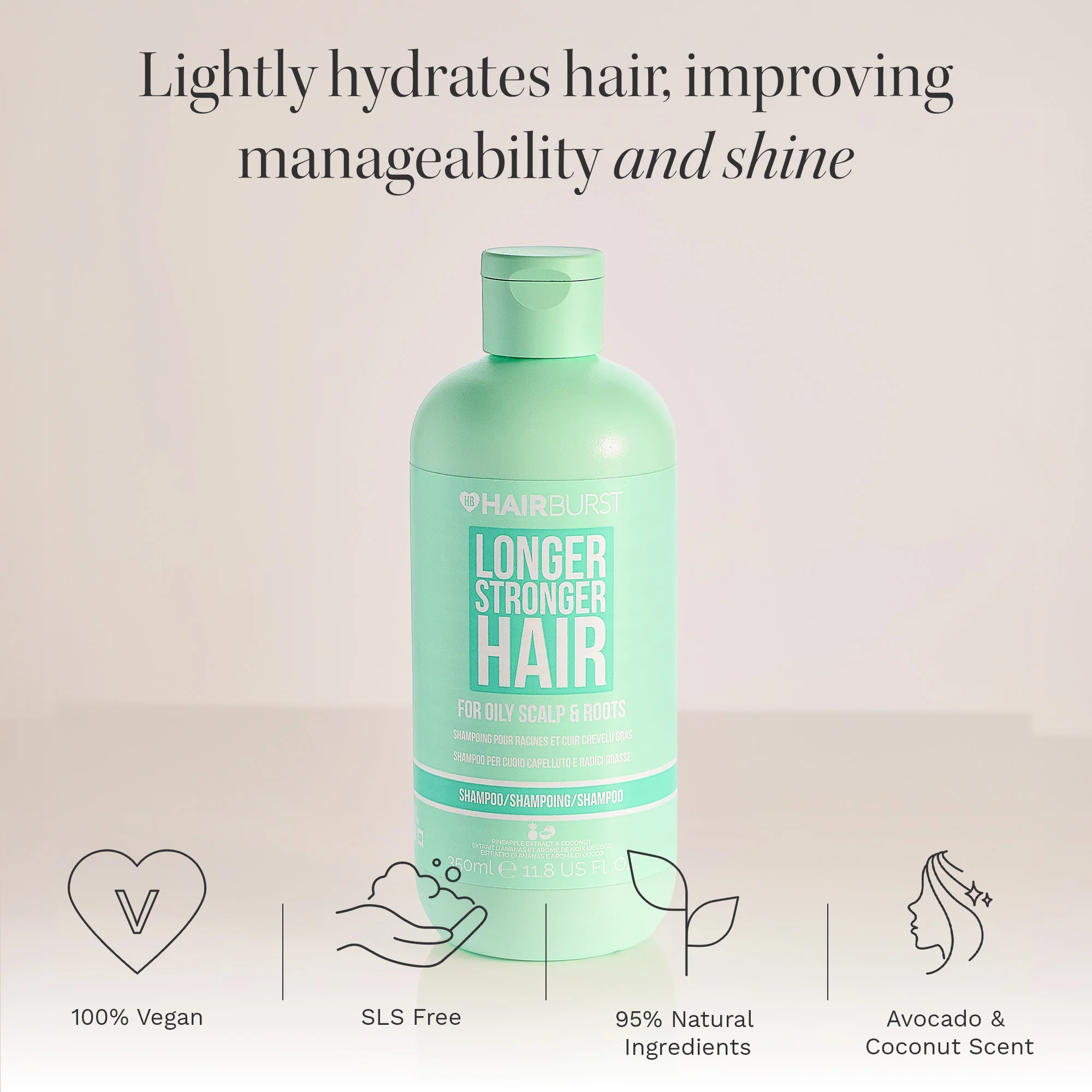 Hairburst Oily Scalp & Root Shampoo 350ml - Image 2