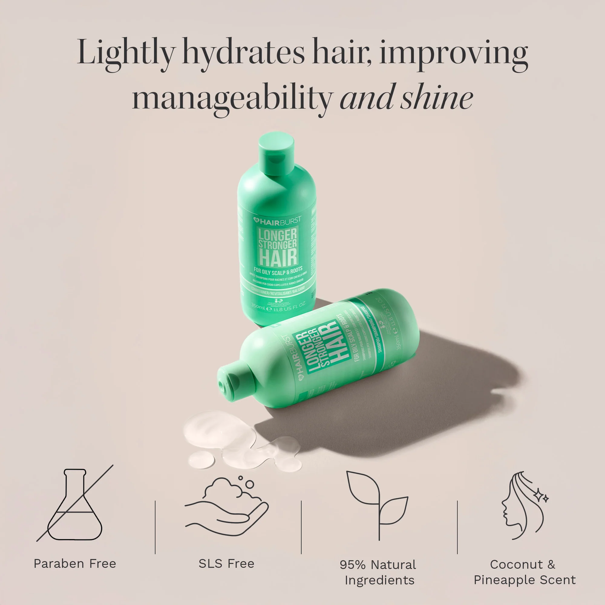 Hairburst Oily Scalp & Root Shampoo & Conditioner Twin 2 x 350ml - Image 4