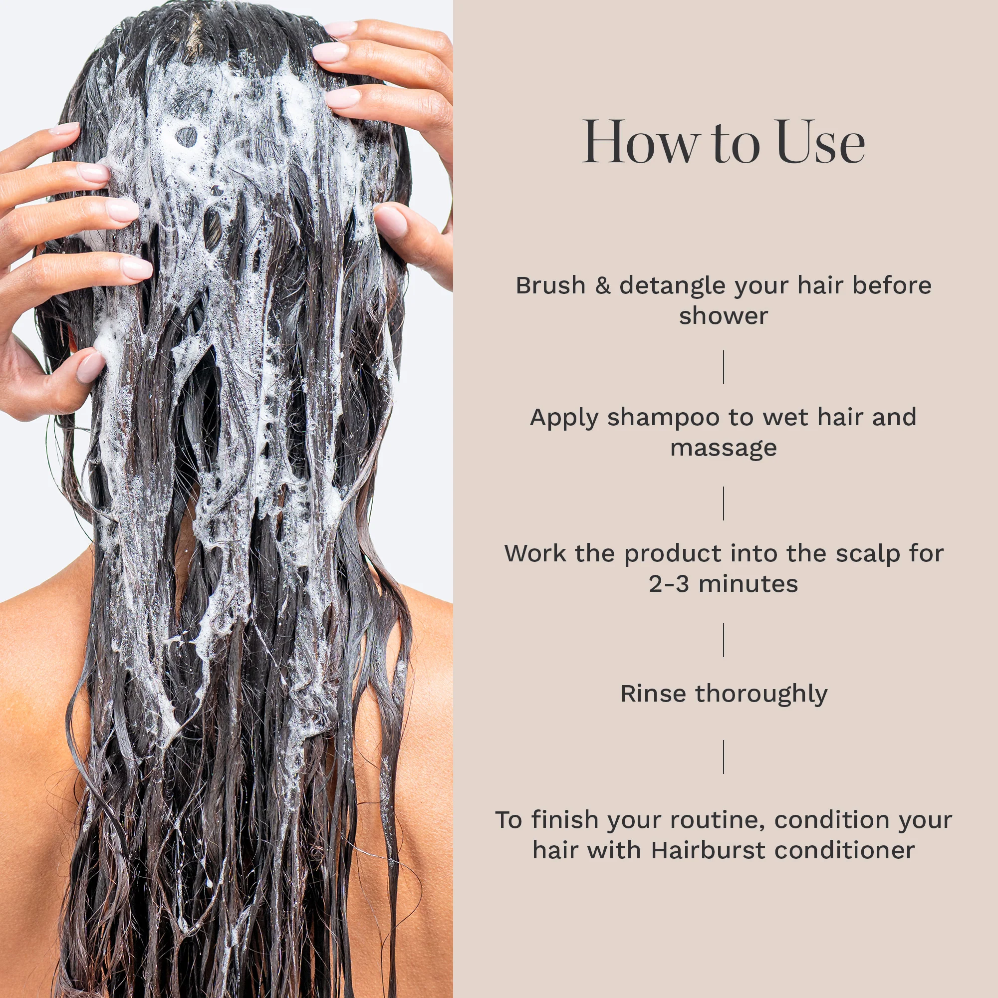 Hairburst Shampoo for Longer Stronger Hair 350ml - Image 5