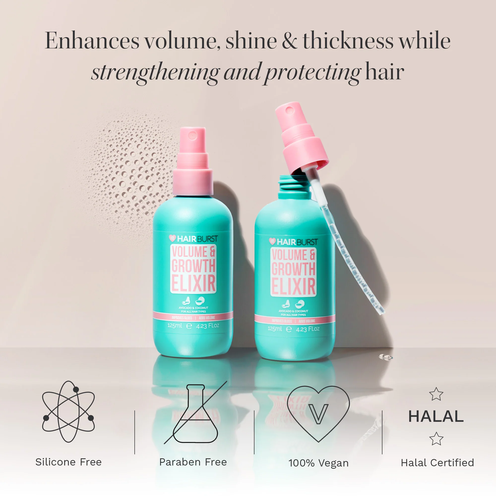 Hairburst Volume & Grow Hair Elixir 125ml - Image 2