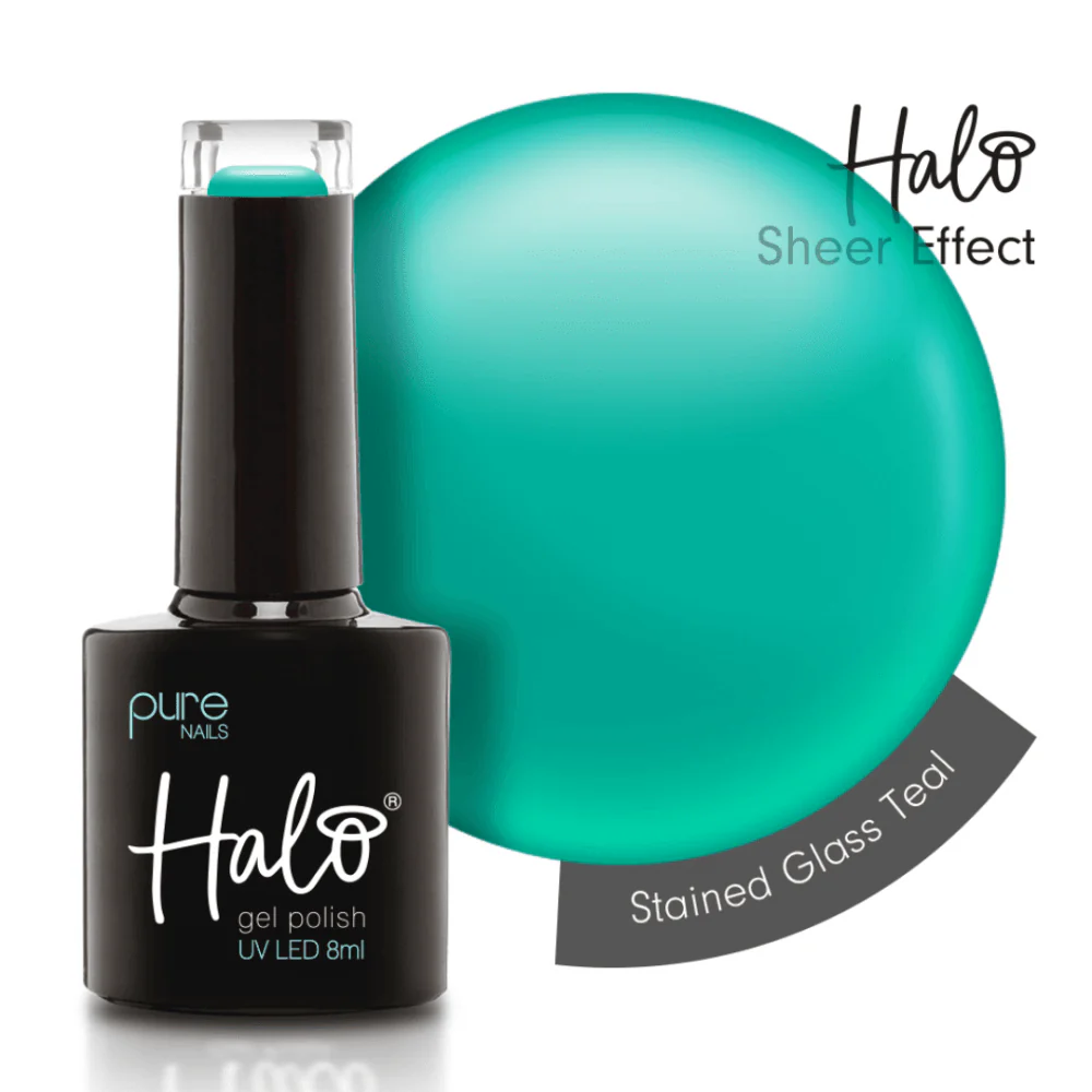 Halo Stained Glass Teal Gel Polish 8ml - Image 2