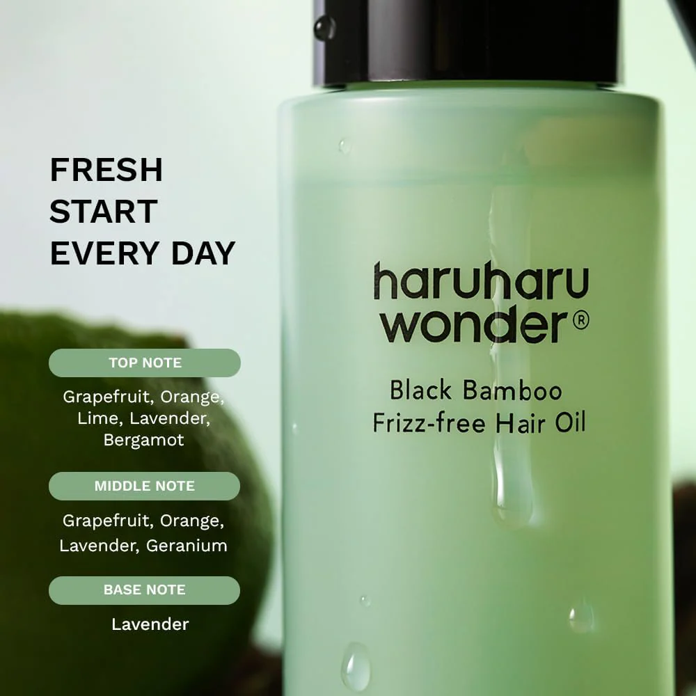 Haruharu Wonder Black Bamboo Frizz-Free Hair Oil 80ml - Image 6