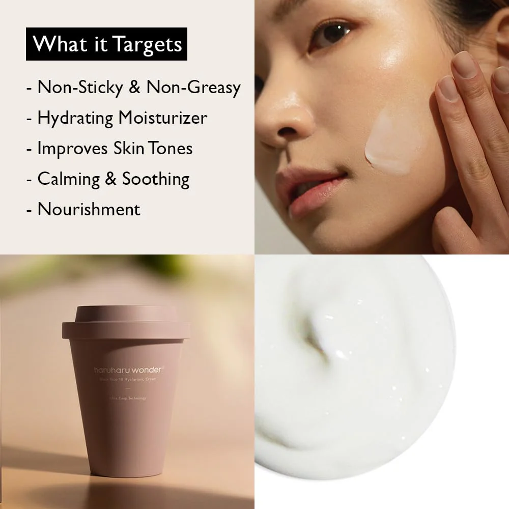 Haruharu Wonder Black Rice 10 Hyaluronic Cream Unscented 90ml - Image 4