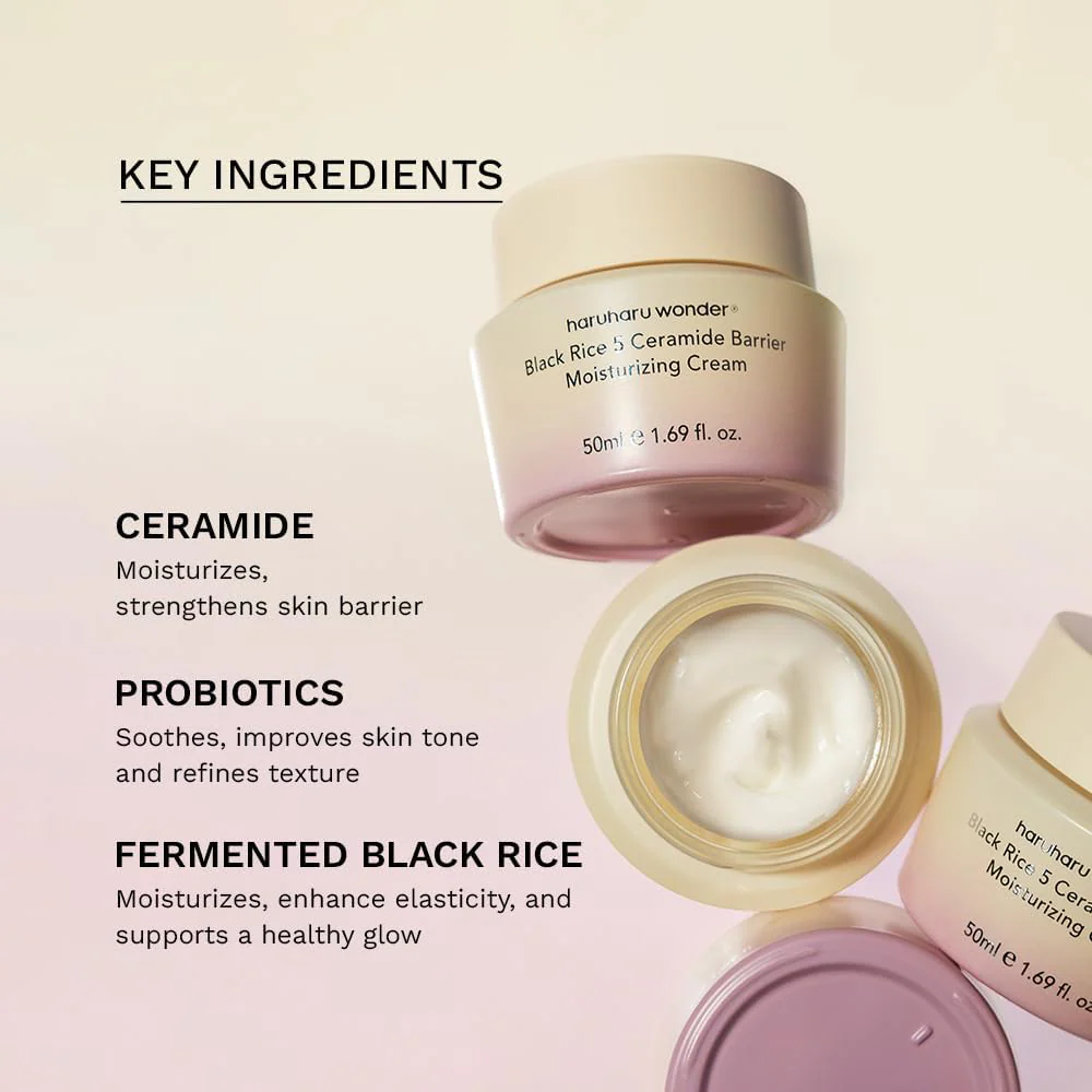 Haruharu Wonder Black Rice 5 Ceramide Barrier Moisturising Cream 50ml - Image 3