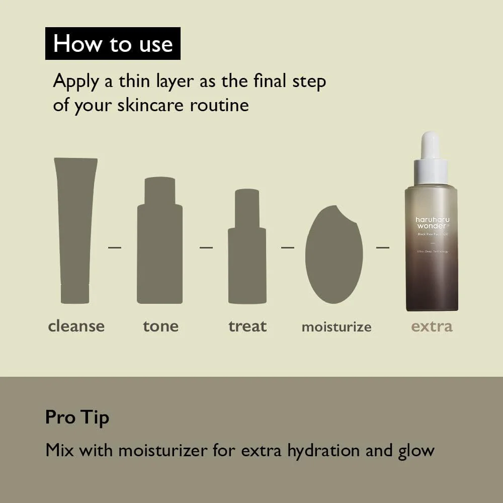 Haruharu Wonder Black Rice Facial Oil 30ml - Image 7