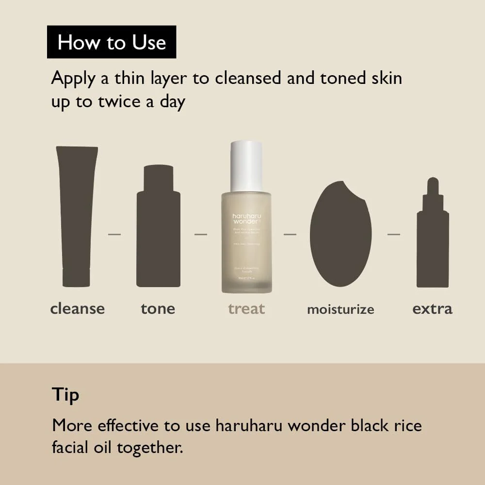 Haruharu Wonder Black Rice Hyaluronic Anti-Wrinkle Serum 50ml - Image 8