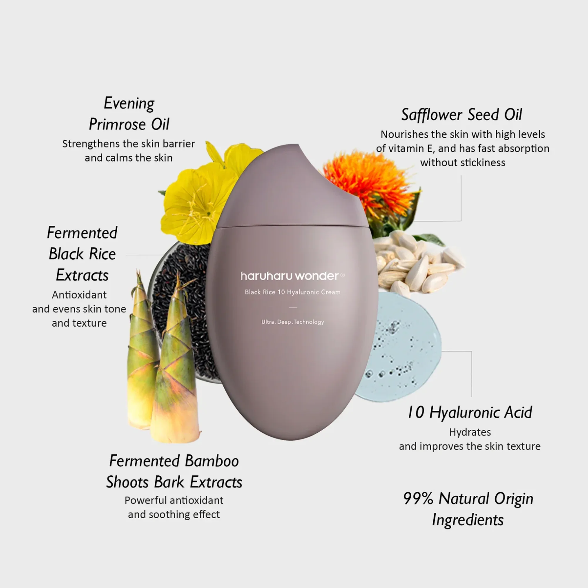 Haruharu Wonder Black Rice Hyaluronic Cream 50ml - Image 2