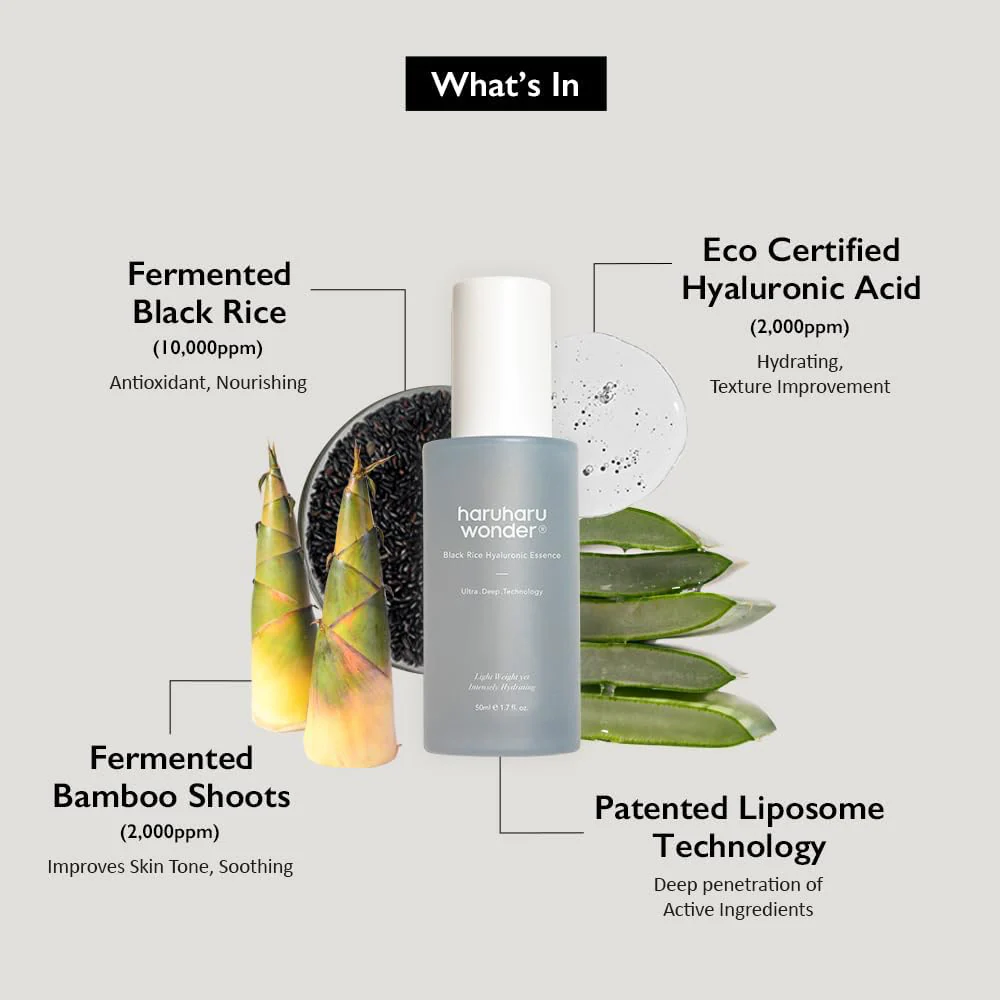 Haruharu Wonder Black Rice Hyaluronic Essence 50ml - Image 3