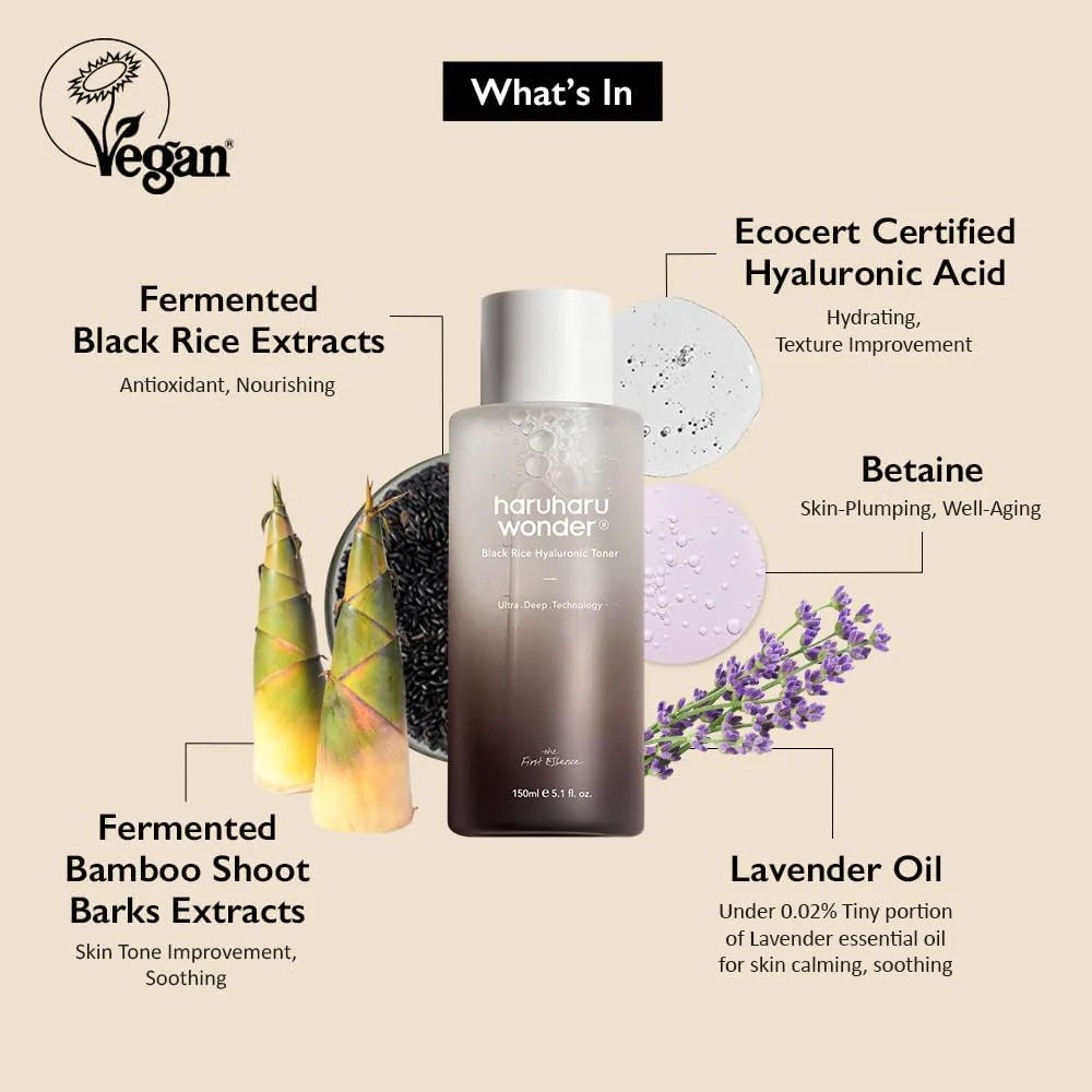 Haruharu Wonder Black Rice Hyaluronic Toner 150ml - Image 3