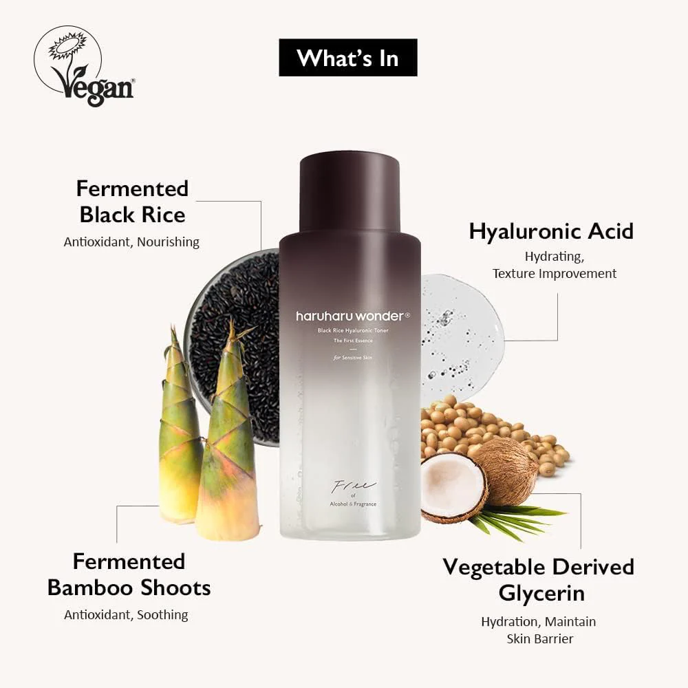 Haruharu Wonder Black Rice Hyaluronic Toner 300ml - Image 4