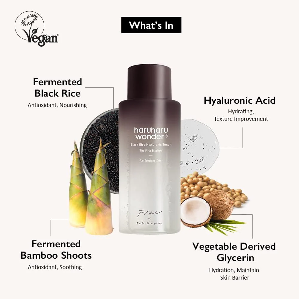 Haruharu Wonder Black Rice Hyaluronic Toner for Sensitive Skin 150ml - Image 2