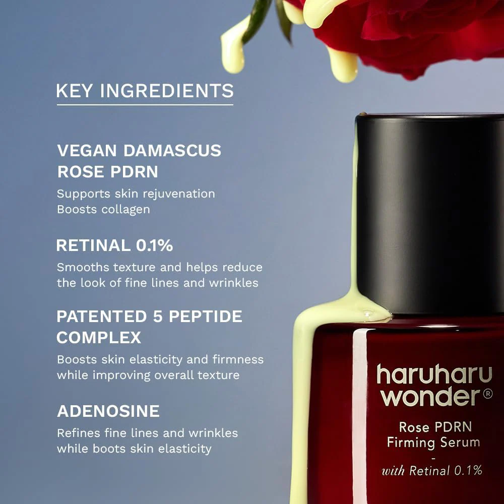 Haruharu Wonder Rose PDRN Retinol Firming Serum 30ml - Image 3