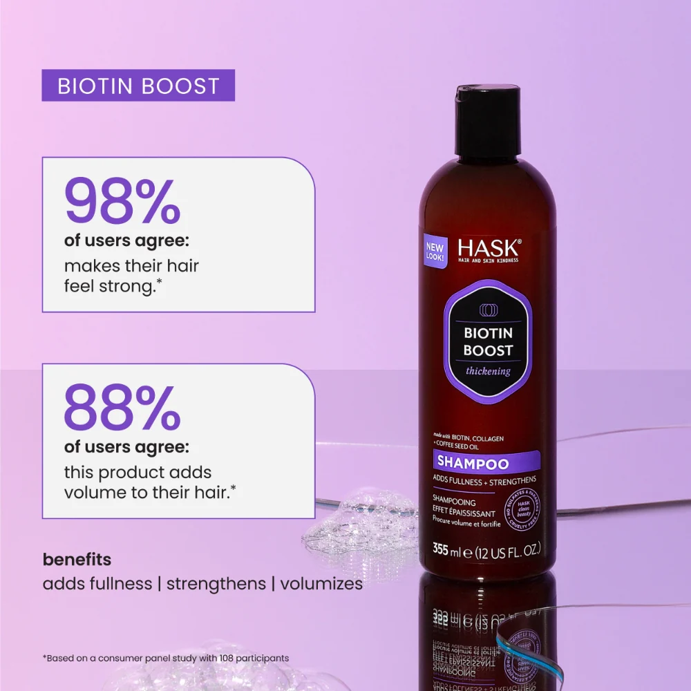 Hask Biotin Boost Thickening Shampoo 355ml - Image 5