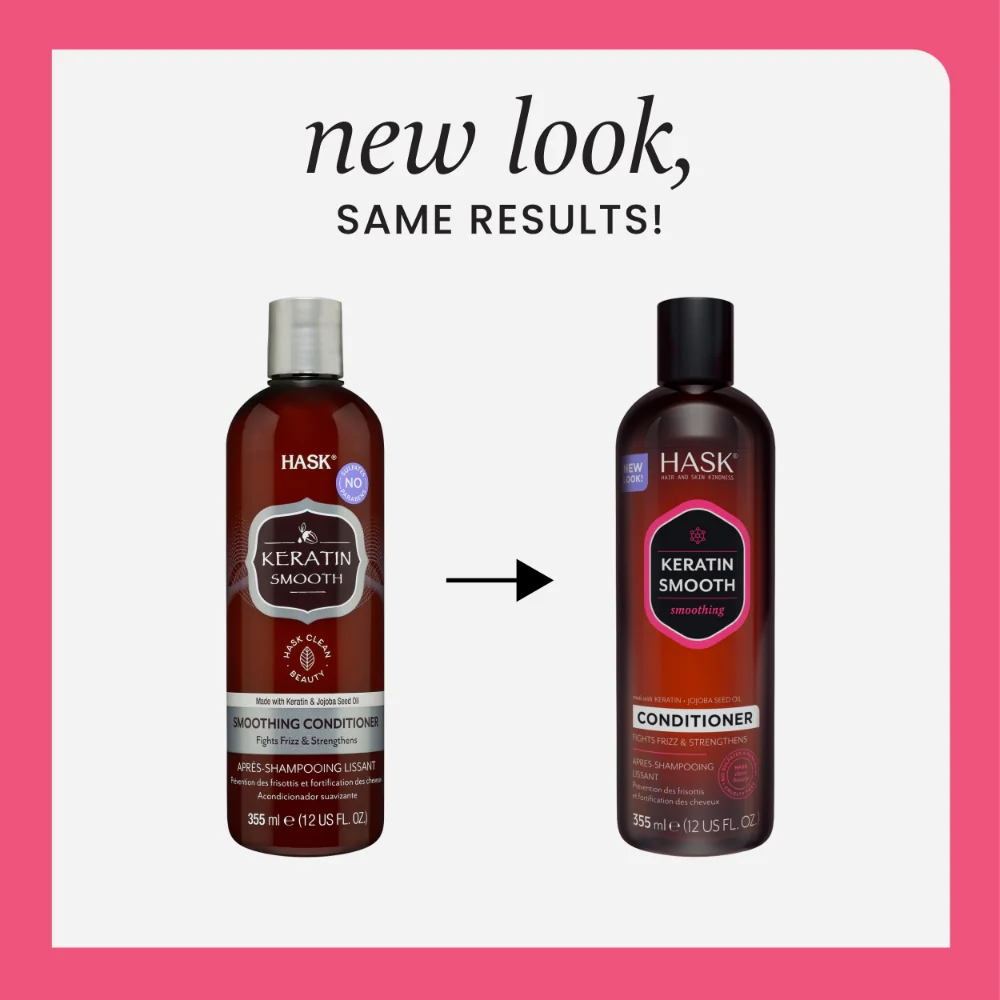 Hask Keratin Smooth Protein Smoothing Conditioner 355ml - Image 3