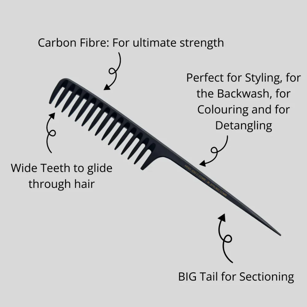 Head Jog XL Carbon Styling Comb - Image 2
