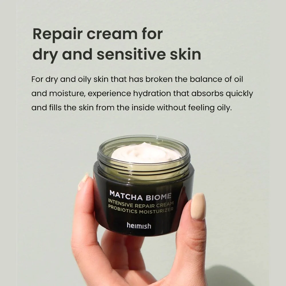 Heimish Matcha Biome Intensive Repair Cream Probiotics Moisturiser 50ml - Image 4