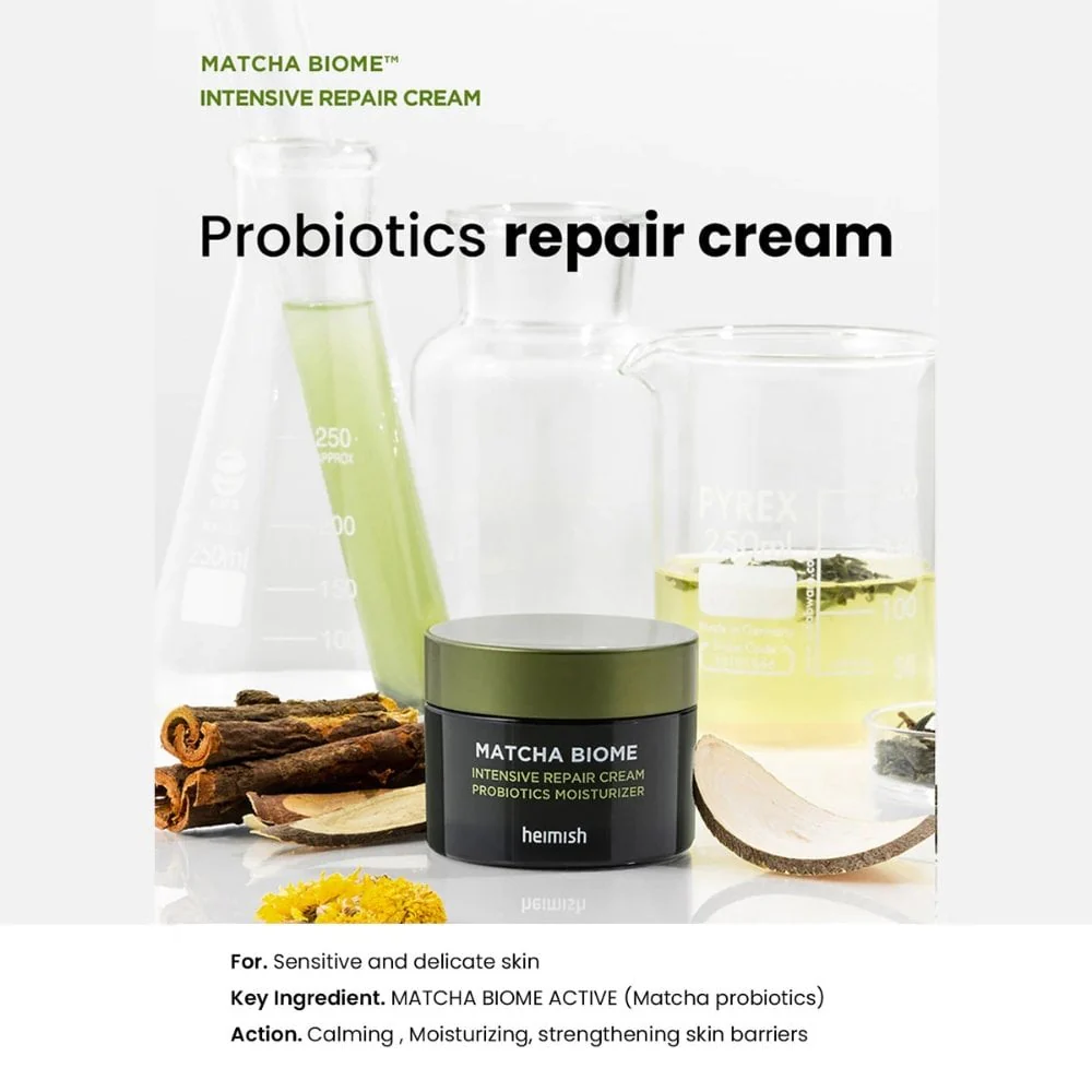 Heimish Matcha Biome Intensive Repair Cream Probiotics Moisturiser 50ml - Image 5