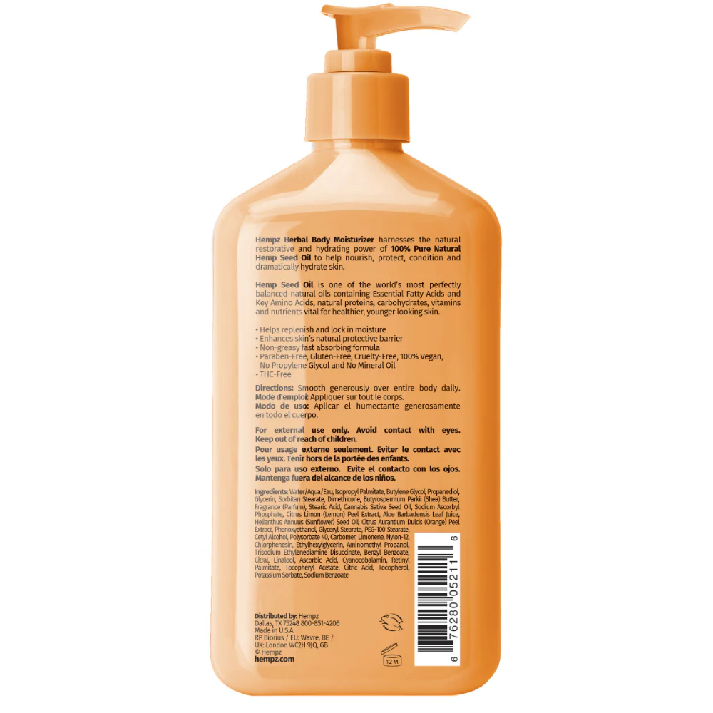 Hempz Citrus Blossom Herbal Body Moisturiser 500ml - Image 2