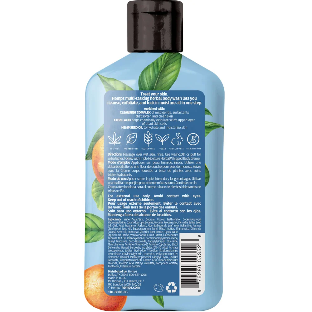 Hempz Triple Moisture Herbal Body Wash 500ml - Image 5