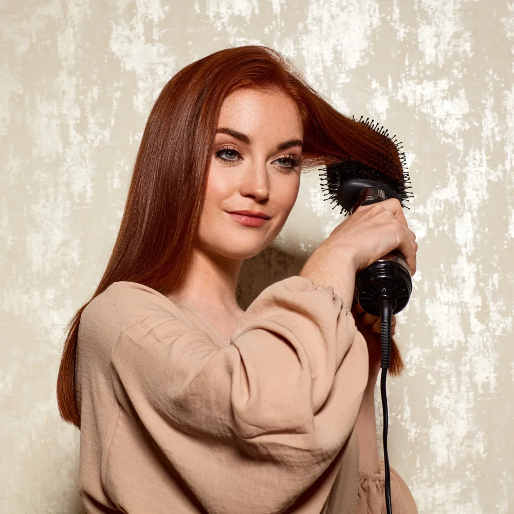 Hot Tools Black Gold 2-In-1 Volumiser Hot Brush & Dryer - Image 3