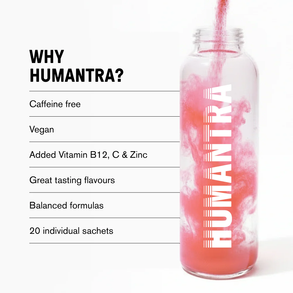 Humantra Berry Pomegranate Electrolyte Powder Hydrating Supplement x20 - Image 3