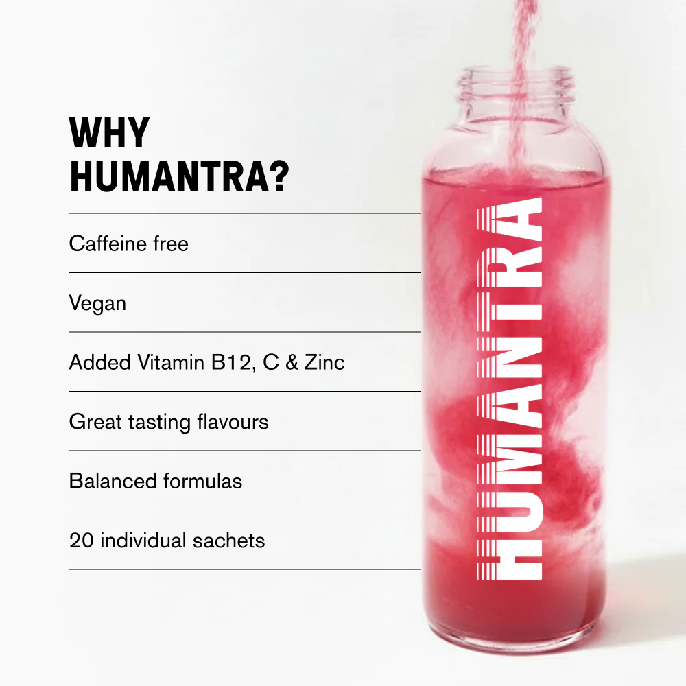 Humantra Black Cherry Electrolyte Powder Hydrating Supplement x20 - Image 3