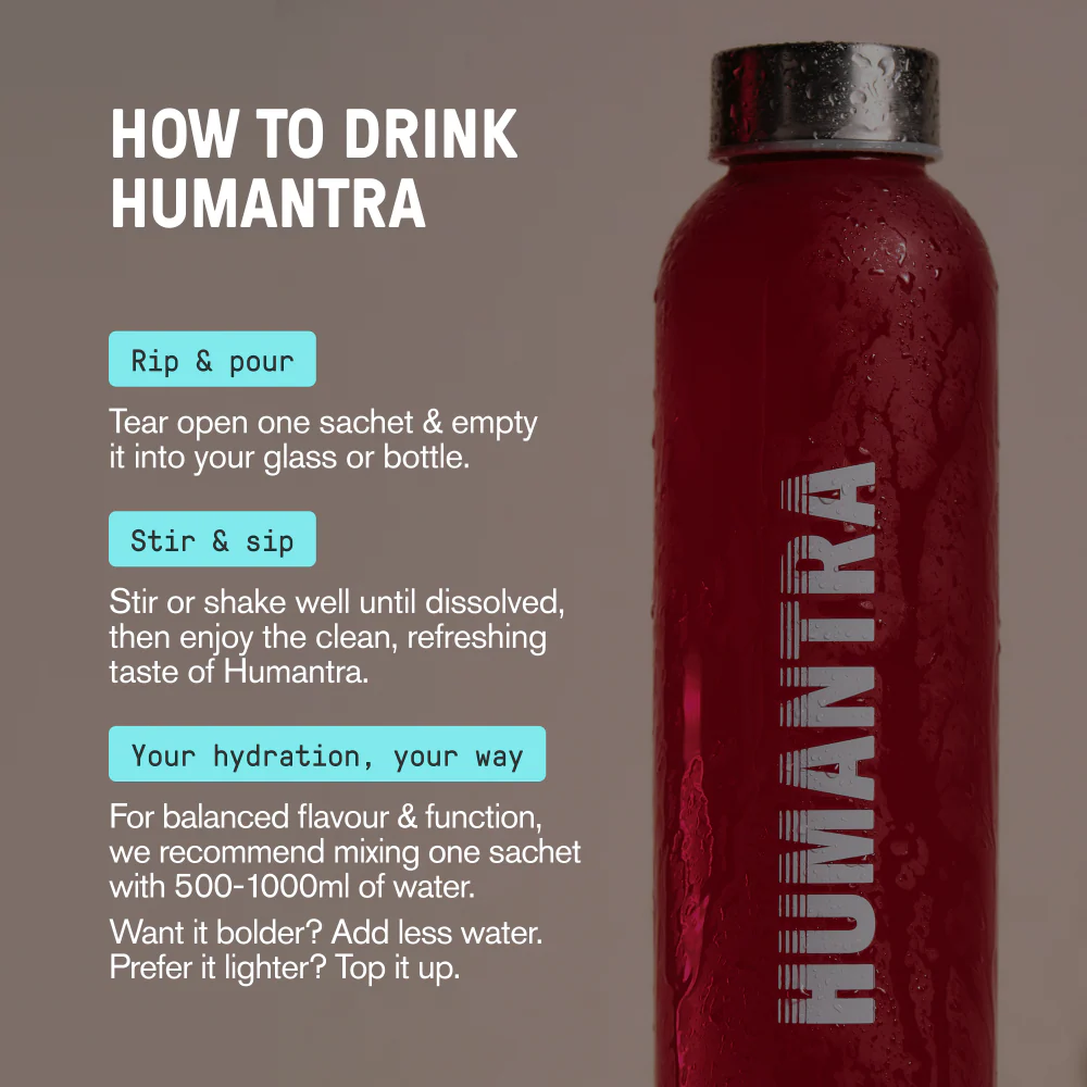 Humantra Black Cherry Electrolyte Powder Hydrating Supplement x20 - Image 4