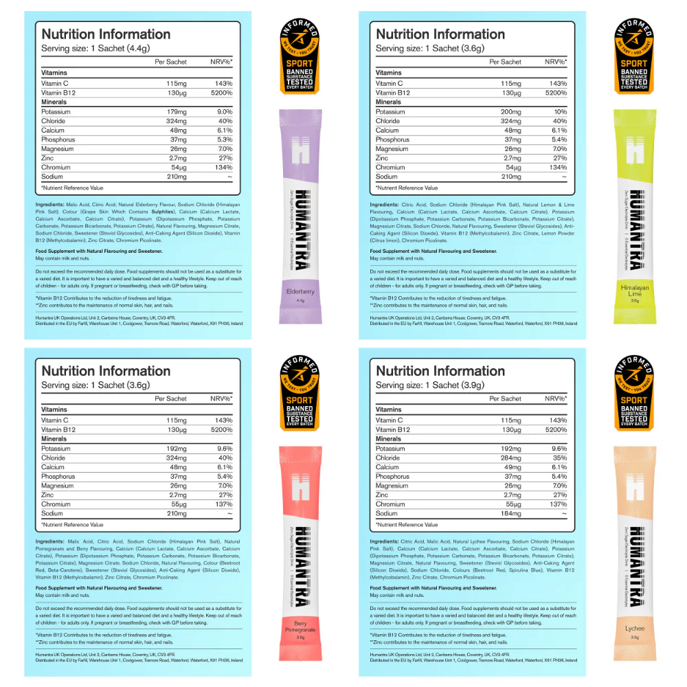 Humantra Electrolyte Powder Hydrating Supplement Trial Pack x8 - Image 5