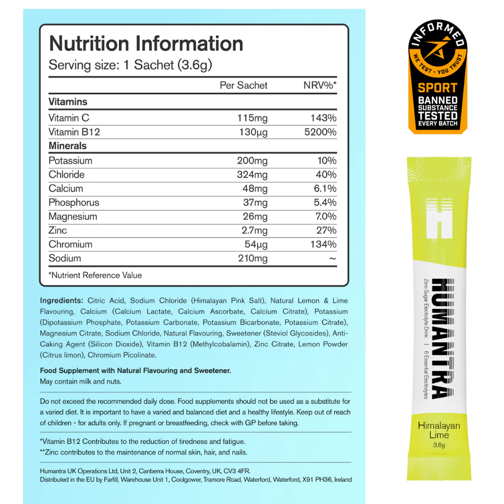 Humantra Himalayan Lime Electrolyte Powder Hydrating Supplement x20 - Image 5