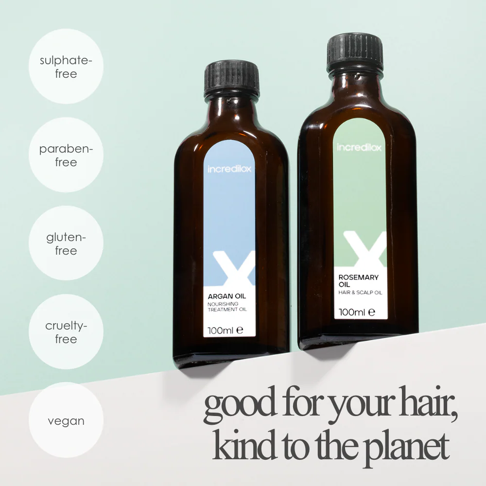 Incredilox Hair & Scalp Rosemary Oil 100ml & Nourishing Argan Treatment Oil 100ml Twin - Image 5