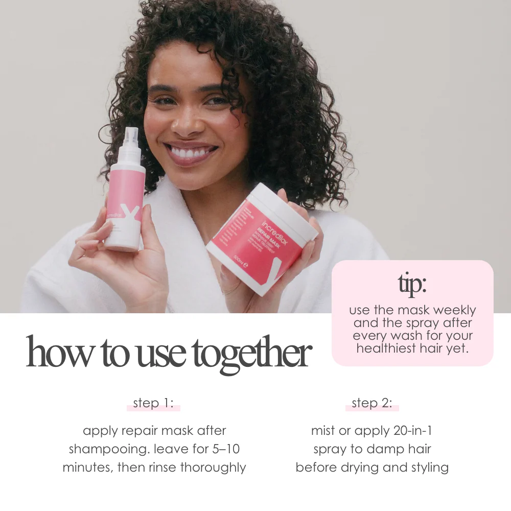 Incredilox Intensive Deep Repair Treatment Mask 500ml & 20-In-1 Treatment Spray 125ml Duo - Image 4