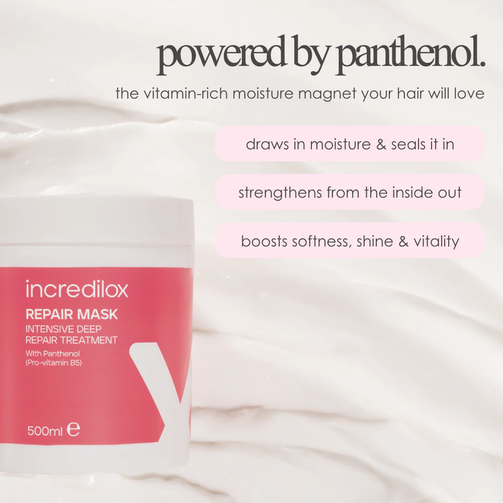 Incredilox Intensive Deep Repair Treatment Mask 500ml & Detangling Hair Brush Duo - Image 6