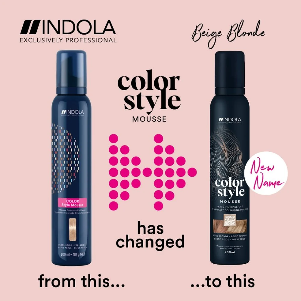 Indola Colour Style Mousse Beige Blonde 200ml - Image 3