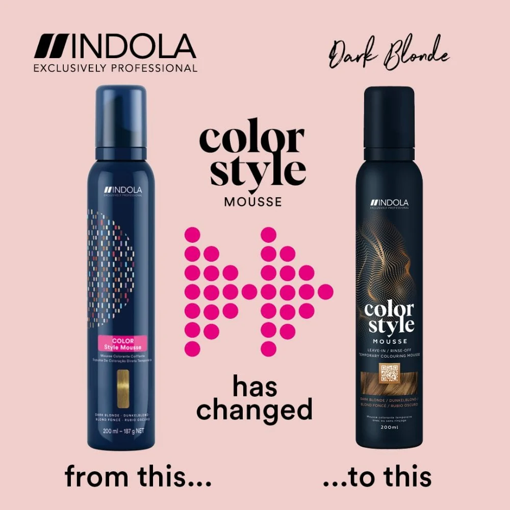 Indola Colour Style Mousse Dark Blonde 200ml - Image 2