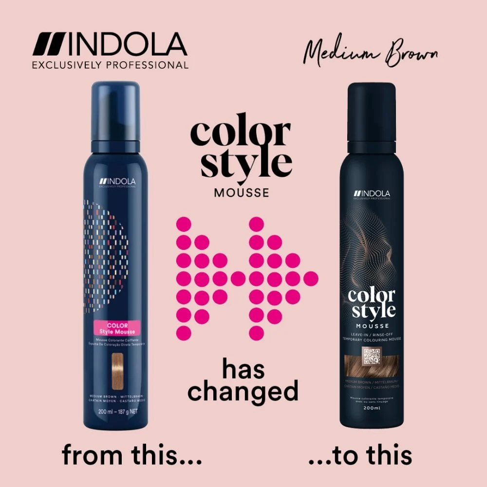 Indola Colour Style Mousse Medium Brown 200ml - Image 3