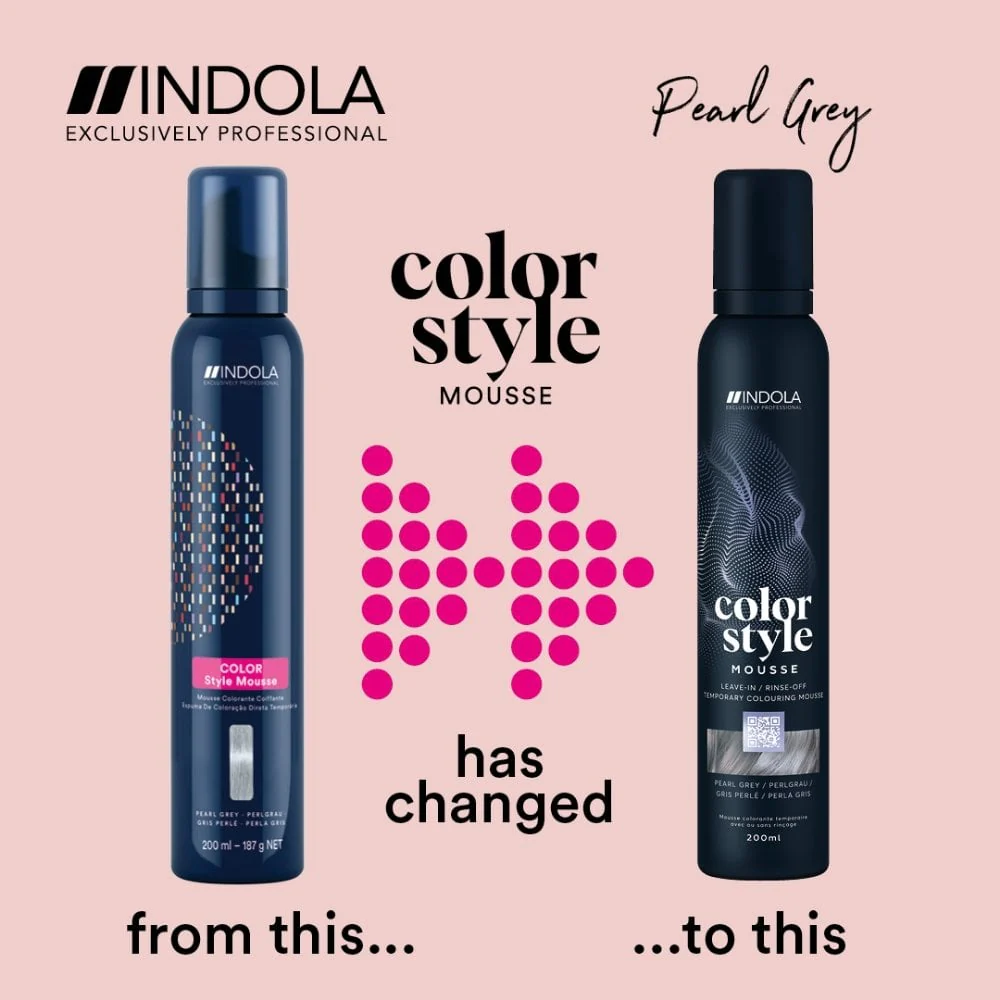 Indola Colour Style Mousse Pearl Grey 200ml - Image 3