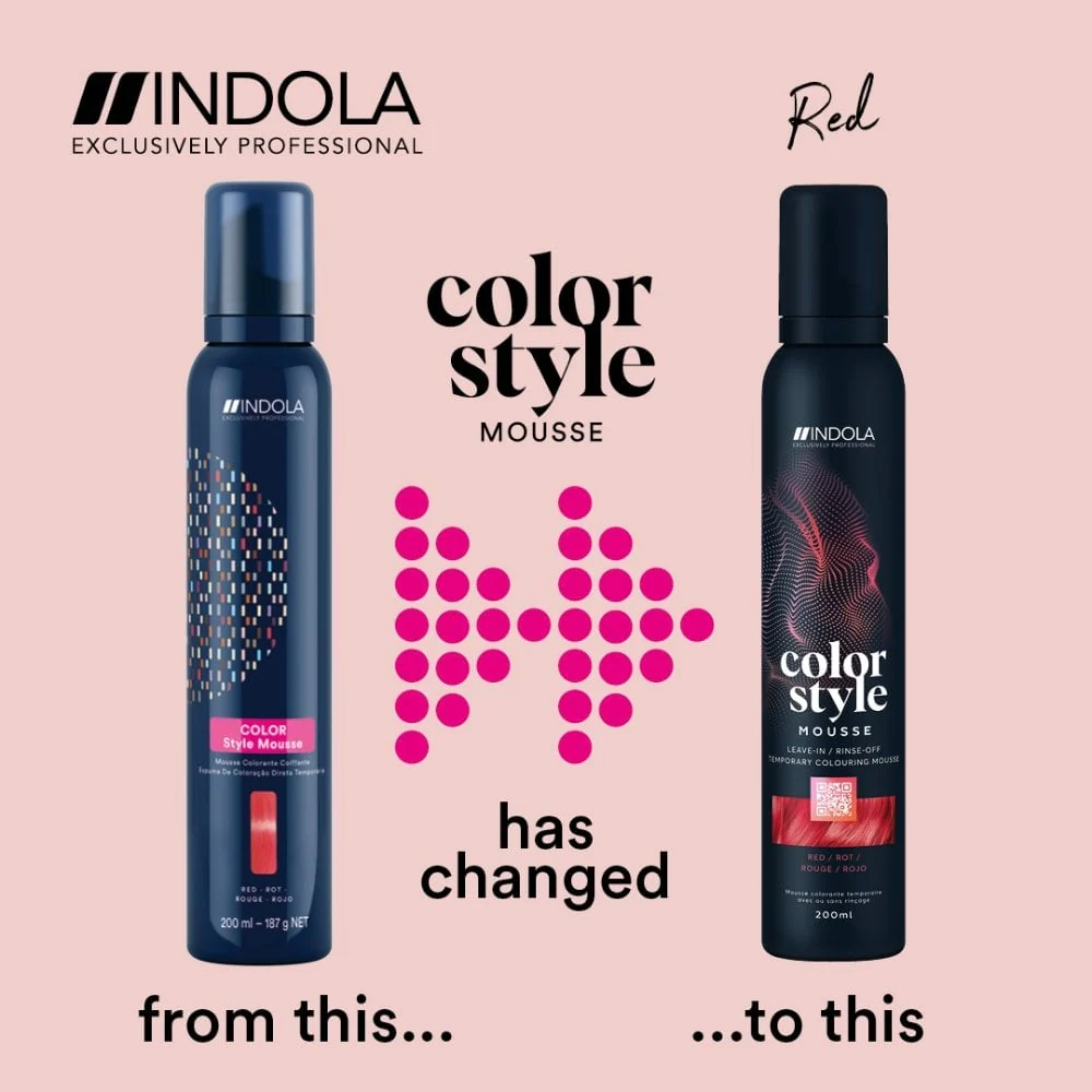 Indola Colour Style Mousse Red 200ml - Image 4