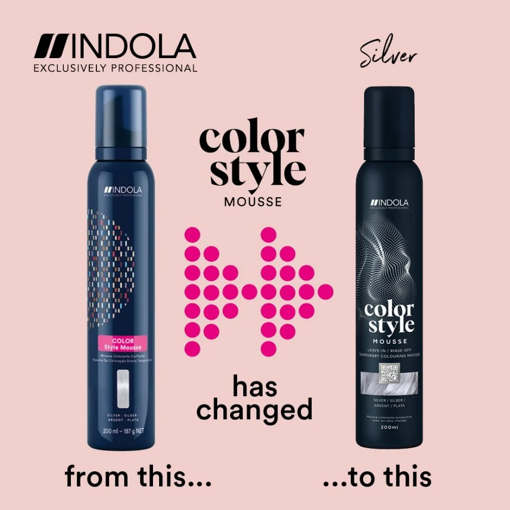 Indola Colour Style Mousse Silver 200ml - Image 3