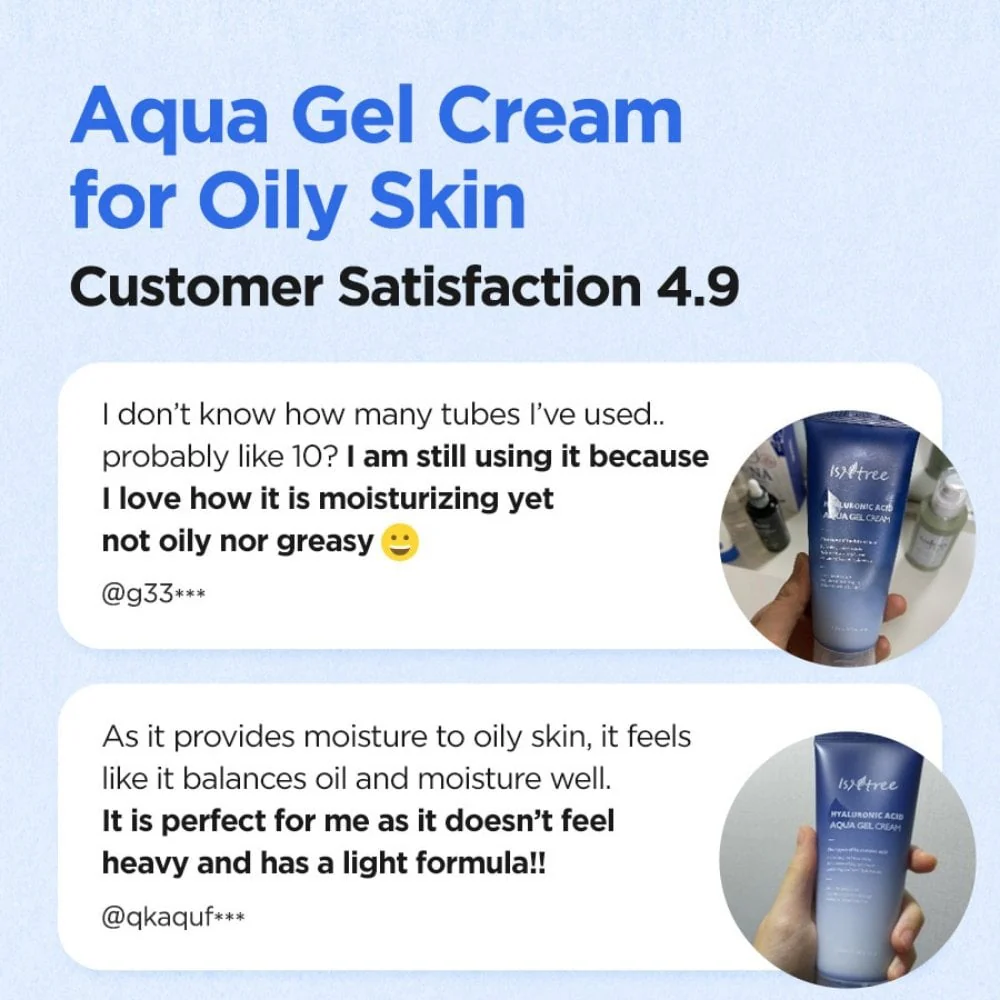Isntree Hyaluronic Acid Aqua Gel Cream 100ml - Image 6