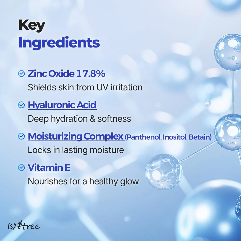 Isntree Hyaluronic Acid Natural Sun Cream PA++++ SPF50+ 50ml - Image 4