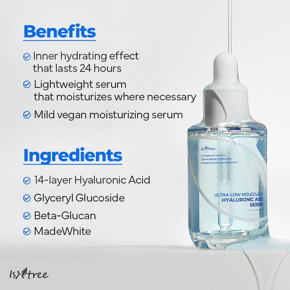 Isntree Ultra Low Molecular Hyaluronic Acid Serum 50ml - Image 3
